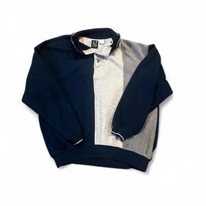 Navy and Gray Men's Sweater